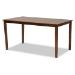 Baxton Studio Lanier Modern and Contemporary Grey Fabric Upholstered and Walnut Brown Finished Wood 6-Piece Dining Set - RH318C-Grey/Walnut-6PC Dining Set