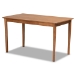 Baxton Studio Arvid Mid-Century Modern Tan Faux Leather Upholstered and Walnut Brown Finished Wood 5-Piece Dining Nook Set - BBT8051-Tan/Walnut-5PC Dining Nook Set