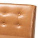 Baxton Studio Arvid Mid-Century Modern Tan Faux Leather Upholstered and Walnut Brown Finished Wood 5-Piece Dining Nook Set - BBT8051-Tan/Walnut-5PC Dining Nook Set