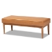 Baxton Studio Arvid Mid-Century Modern Tan Faux Leather Upholstered and Walnut Brown Finished Wood 4-Piece Dining Nook Set - BBT8051-Tan/Walnut-4PC Dining Nook Set