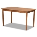 Baxton Studio Arvid Mid-Century Modern Tan Faux Leather Upholstered and Walnut Brown Finished Wood 4-Piece Dining Nook Set - BBT8051-Tan/Walnut-4PC Dining Nook Set