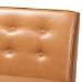 Baxton Studio Arvid Mid-Century Modern Tan Faux Leather Upholstered and Walnut Brown Finished Wood 4-Piece Dining Nook Set - BBT8051-Tan/Walnut-4PC Dining Nook Set