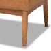 Baxton Studio Arvid Mid-Century Modern Tan Faux Leather Upholstered and Walnut Brown Finished Wood 4-Piece Dining Nook Set - BBT8051-Tan/Walnut-4PC Dining Nook Set
