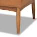 Baxton Studio Arvid Mid-Century Modern Tan Faux Leather Upholstered and Walnut Brown Finished Wood 3-Piece Dining Nook Set - BBT8051-Tan/Walnut-3PC Dining Nook Set