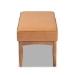 Baxton Studio Arvid Mid-Century Modern Tan Faux Leather Upholstered and Walnut Brown Finished Wood Dining Bench - BBT8051-Tan/Walnut-Bench