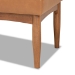 Baxton Studio Arvid Mid-Century Modern Tan Faux Leather Upholstered and Walnut Brown Finished Wood Dining Bench - BBT8051-Tan/Walnut-Bench