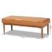 Baxton Studio Arvid Mid-Century Modern Tan Faux Leather Upholstered and Walnut Brown Finished Wood Dining Bench - BBT8051-Tan/Walnut-Bench