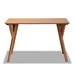 Baxton Studio Sahar Mid-Century Modern Transitional Walnut Brown Finished Wood Dining Table - BBT4074-Walnut-DT