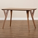 Baxton Studio Sahar Mid-Century Modern Transitional Walnut Brown Finished Wood Dining Table - BBT4074-Walnut-DT