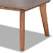 Baxton Studio Odessa Mid-Century Modern Grey Fabric Upholstered and Walnut Brown Finished Wood Dining Bench - BBT8054-Grey/Walnut-Bench