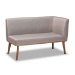 Baxton Studio Odessa Mid-Century Modern Grey Fabric Upholstered and Walnut Brown Finished Wood 3-Piece Dining Nook Set - BBT8054-Grey/Walnut-3PC Dining Nook Set