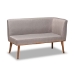 Baxton Studio Odessa Mid-Century Modern Grey Fabric Upholstered and Walnut Brown Finished Wood 5-Piece Dining Nook Set - BBT8054-Grey/Walnut-5PC Dining Nook Set