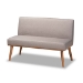 Baxton Studio Odessa Mid-Century Modern Grey Fabric Upholstered and Walnut Brown Finished Wood 5-Piece Dining Nook Set - BBT8054-Grey/Walnut-5PC Dining Nook Set
