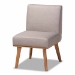 Baxton Studio Odessa Mid-Century Modern Grey Fabric Upholstered and Walnut Brown Finished Wood 5-Piece Dining Nook Set - BBT8054-Grey/Walnut-5PC Dining Nook Set