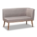Baxton Studio Odessa Mid-Century Modern Grey Fabric Upholstered and Walnut Brown Finished 2-Piece Wood Dining Nook Banquette Set - BBT8054-Grey/Walnut-2PC SF Bench