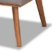 Baxton Studio Odessa Mid-Century Modern Grey Fabric Upholstered and Walnut Brown Finished 2-Piece Wood Dining Nook Banquette Set - BBT8054-Grey/Walnut-2PC SF Bench