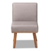 Baxton Studio Odessa Mid-Century Modern Grey Fabric Upholstered and Walnut Brown Finished Wood Dining Chair - BBT8054-Grey/Walnut-CC