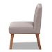 Baxton Studio Odessa Mid-Century Modern Grey Fabric Upholstered and Walnut Brown Finished Wood Dining Chair - BBT8054-Grey/Walnut-CC