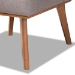 Baxton Studio Odessa Mid-Century Modern Grey Fabric Upholstered and Walnut Brown Finished Wood Dining Chair - BBT8054-Grey/Walnut-CC