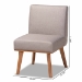 Baxton Studio Odessa Mid-Century Modern Grey Fabric Upholstered and Walnut Brown Finished Wood Dining Chair - BBT8054-Grey/Walnut-CC