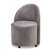Baxton Studio Bethel Glam and Luxe Grey Velvet Fabric Upholstered Rolling Accent Chair