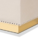 Baxton Studio Powell Glam and Luxe Beige Velvet Fabric Upholstered and Gold PU Leather Storage Ottoman - WS-2019-Beige Velvet/Gold-Otto