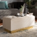 Baxton Studio Powell Glam and Luxe Beige Velvet Fabric Upholstered and Gold PU Leather Storage Ottoman - WS-2019-Beige Velvet/Gold-Otto