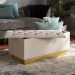 Baxton Studio Powell Glam and Luxe Beige Velvet Fabric Upholstered and Gold PU Leather Storage Ottoman - WS-2019-Beige Velvet/Gold-Otto