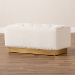 Baxton Studio Powell Glam and Luxe Beige Velvet Fabric Upholstered and Gold PU Leather Storage Ottoman - WS-2019-Beige Velvet/Gold-Otto