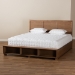 Baxton Studio Tamsin Modern Transitional Ash Walnut Brown Finished Wood King Size 4-Drawer Platform Storage Bed with Built-In Shelves - Tamsin-Ash Walnut-King