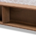 Baxton Studio Alba Modern Transitional Ash Walnut Brown Finished Wood King Size 4-Drawer Platform Storage Bed with Built-In Shelves - Alba-Ash Walnut-King