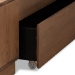 Baxton Studio Alba Modern Transitional Ash Walnut Brown Finished Wood King Size 4-Drawer Platform Storage Bed with Built-In Shelves - Alba-Ash Walnut-King