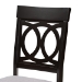 Baxton Studio Lucie Modern and Contemporary Grey Fabric Upholstered and Dark Brown Finished Wood 7-Piece Dining Set - RH333C-Grey/Dark Brown-7PC Dining Set