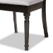 Baxton Studio Lucie Modern and Contemporary Grey Fabric Upholstered and Dark Brown Finished Wood 7-Piece Dining Set - RH333C-Grey/Dark Brown-7PC Dining Set