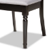 Baxton Studio Jessie Modern and Contemporary Grey Fabric Upholstered and Dark Brown Finished Wood 7-Piece Dining Set - Jessie-Grey/Dark Brown-7PC Dining Set