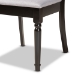 Baxton Studio Lucie Modern and Contemporary Grey Fabric Upholstered and Espresso Brown Finished Wood 2-Piece Dining Chair Set - RH333C-Grey/Dark Brown-DC-2PK