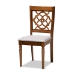 Baxton Studio Renaud Modern and Contemporary Grey Fabric Upholstered and Walnut Brown Finished Wood 7-Piece Dining Set - RH332C-Grey/Walnut-DC-7PC Dining Set