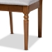 Baxton Studio Renaud Modern and Contemporary Grey Fabric Upholstered and Walnut Brown Finished Wood 7-Piece Dining Set - RH332C-Grey/Walnut-DC-7PC Dining Set