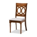 Baxton Studio Lucie Modern and Contemporary Grey Fabric Upholstered and Walnut Brown Finished Wood 7-Piece Dining Set - RH333C-Grey/Walnut-DC-7PC Dining Set