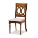 Baxton Studio Jessie Modern and Contemporary Grey Fabric Upholstered and Walnut Brown Finished Wood 7-Piece Dining Set - Jessie-Grey/Walnut-7PC Dining Set