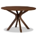 Baxton Studio Jessie Modern and Contemporary Grey Fabric Upholstered and Walnut Brown Finished Wood 7-Piece Dining Set - Jessie-Grey/Walnut-7PC Dining Set