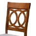 Baxton Studio Jessie Modern and Contemporary Grey Fabric Upholstered and Walnut Brown Finished Wood 7-Piece Dining Set - Jessie-Grey/Walnut-7PC Dining Set