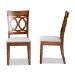 Baxton Studio Lucie Modern and Contemporary Grey Fabric Upholstered and Walnut Brown Finished Wood 2-Piece Dining Chair Set - RH333C-Grey/Walnut-DC-2PK