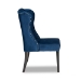 Baxton Studio Lamont Modern Contemporary Transitional Navy Blue Velvet Fabric Upholstered and Dark Brown Finished Wood Wingback Dining Chair - WS-W158-Navy Blue Velvet/Espresso-DC