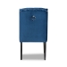 Baxton Studio Lamont Modern Contemporary Transitional Navy Blue Velvet Fabric Upholstered and Dark Brown Finished Wood Wingback Dining Chair - WS-W158-Navy Blue Velvet/Espresso-DC