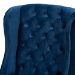 Baxton Studio Lamont Modern Contemporary Transitional Navy Blue Velvet Fabric Upholstered and Dark Brown Finished Wood Wingback Dining Chair - WS-W158-Navy Blue Velvet/Espresso-DC