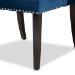 Baxton Studio Lamont Modern Contemporary Transitional Navy Blue Velvet Fabric Upholstered and Dark Brown Finished Wood Wingback Dining Chair - WS-W158-Navy Blue Velvet/Espresso-DC