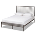 Baxton Studio Jeanette Modern and Contemporary Black Finished Metal Queen Size Platform Bed