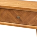 Baxton Studio Mae Mid-Century Modern Natural Brown Finished Wood 2-Drawer Console Table - JY20A151-Console