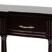 Baxton Studio Hallan Classic and Traditional French Provincial Dark Brown Finished Wood 3-Drawer Console Table - JY20A075-Espresso-Console